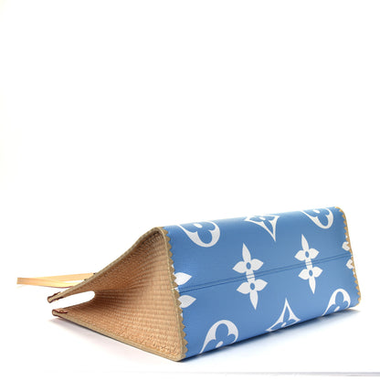 Louis Vuitton Monogram Giant Raffia Mykonos By The Pool Onthego GM Blue 3 of 4