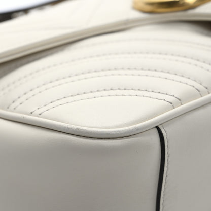 Gucci Calfskin Matelasse Small GG Marmont Shoulder Bag White 12 of 12