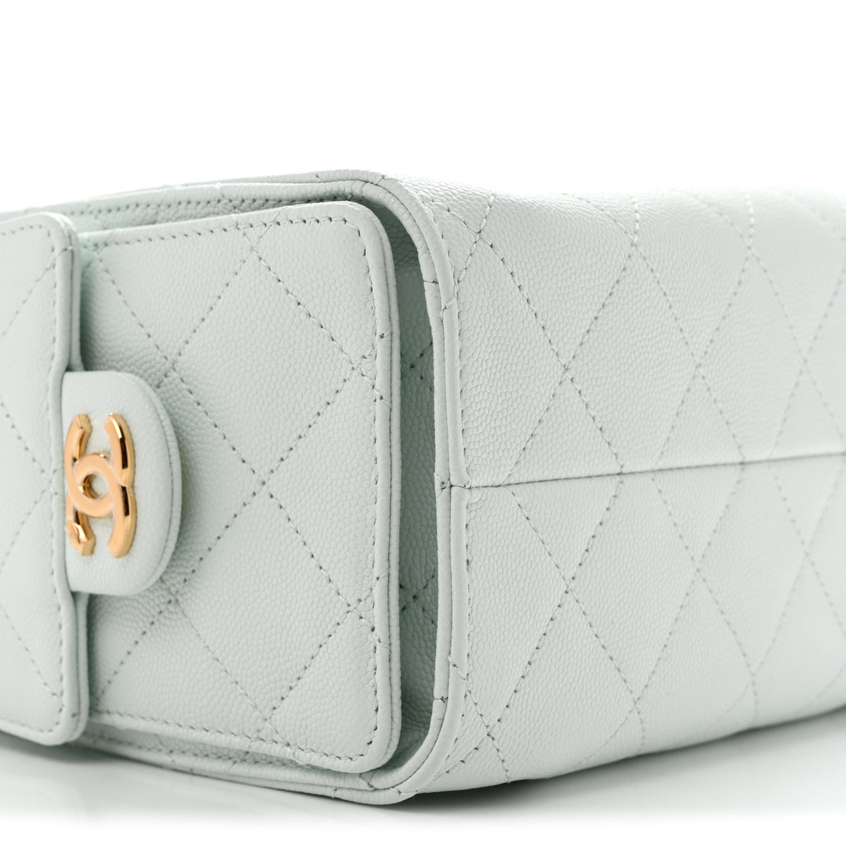 Chanel Caviar Quilted Mini Chanel 25 Handbag Light Blue 17 of 21