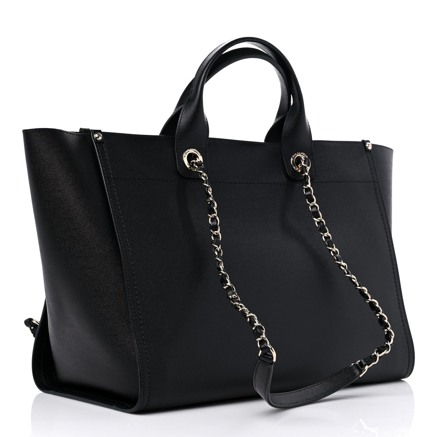 Chanel Caviar Medium Studded Deauville Tote Black 3 of 10