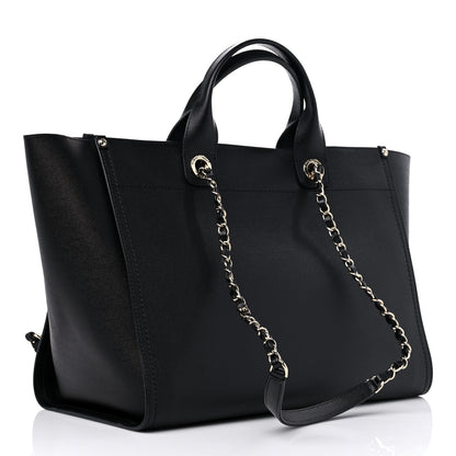 Chanel Caviar Medium Studded Deauville Tote Black 3 of 10