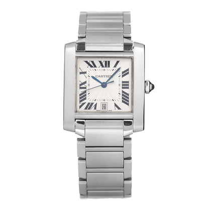 Cartier Stainless Steel 28mm Tank Francaise Automatic Watch 1 of 4