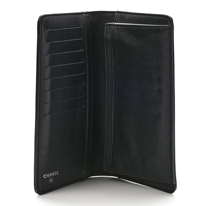 Chanel Patent Camellia Embossed Yen Wallet Black 5 of 10