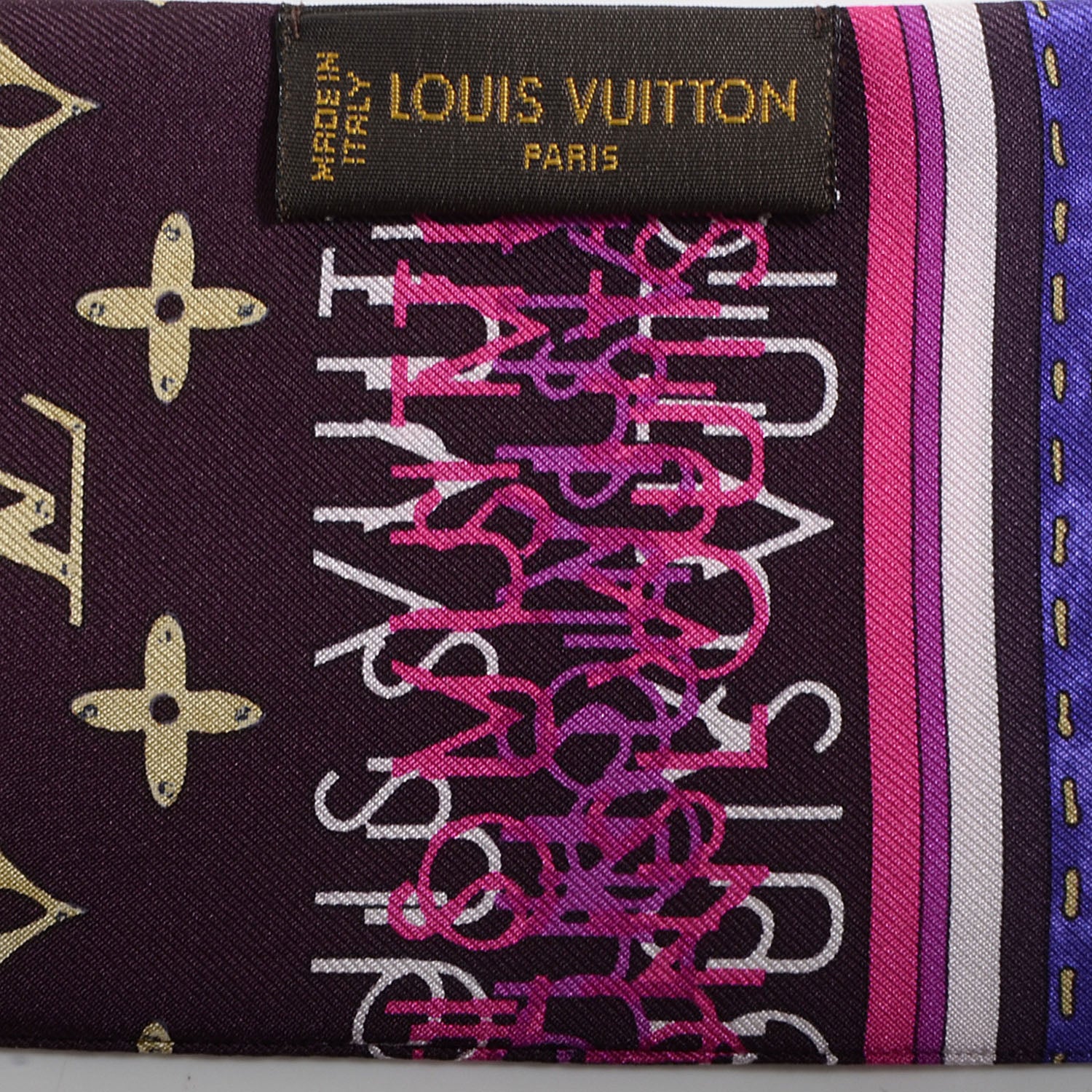 Louis Vuitton Silk Monogram Map Bandeau 4 of 4
