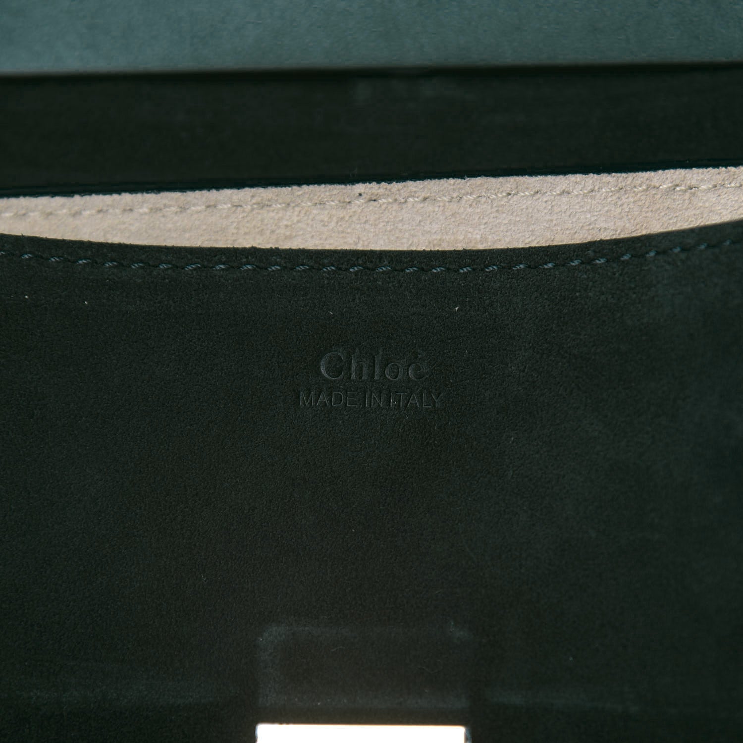 Chloe Suede Smooth Calfskin Drew Shoulder Bag Intense Green 7 of 11