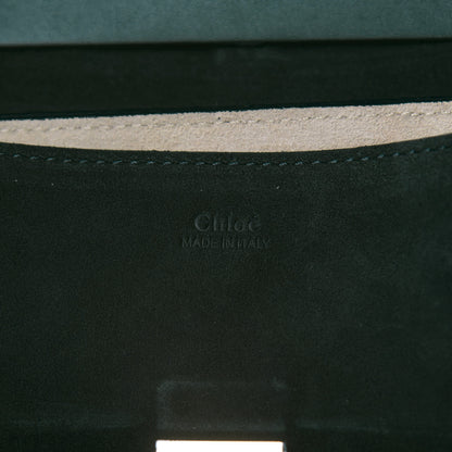 Chloe Suede Smooth Calfskin Drew Shoulder Bag Intense Green 7 of 11