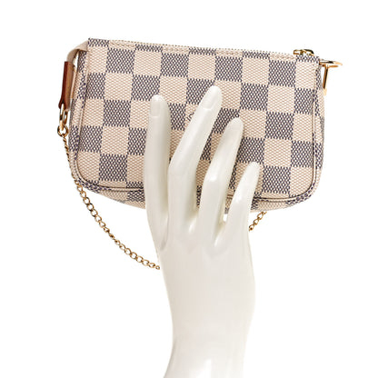 Louis Vuitton Damier Azur Mini Pochette Accessories 2 of 9