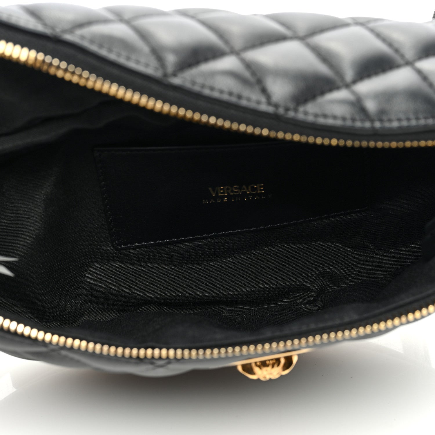 Versace Nappa Quilted Medusa Belt Bag Black 5 of 9