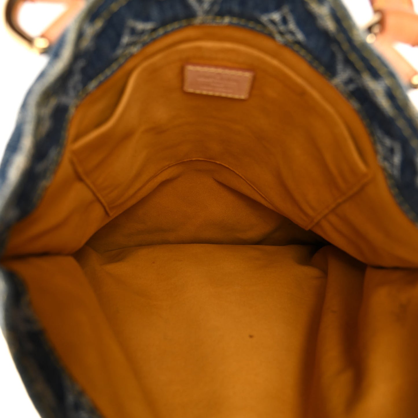 Monogram Denim Sac Plat Blue