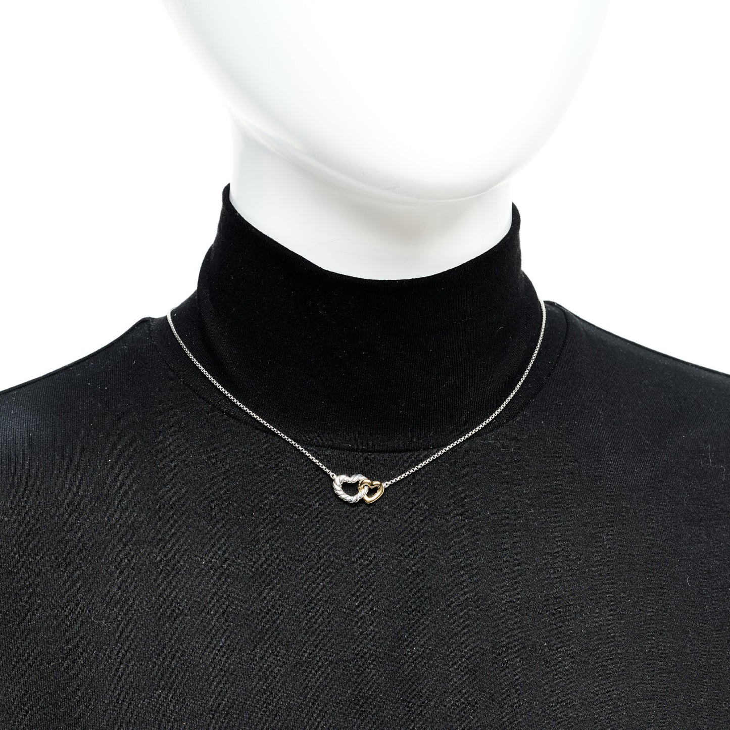 Sterling Silver 18K Yellow Gold Belmont Heart Pendant Necklace