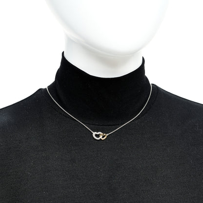 David Yurman Sterling Silver 18K Yellow Gold Belmont Heart Pendant Necklace 2 of 5