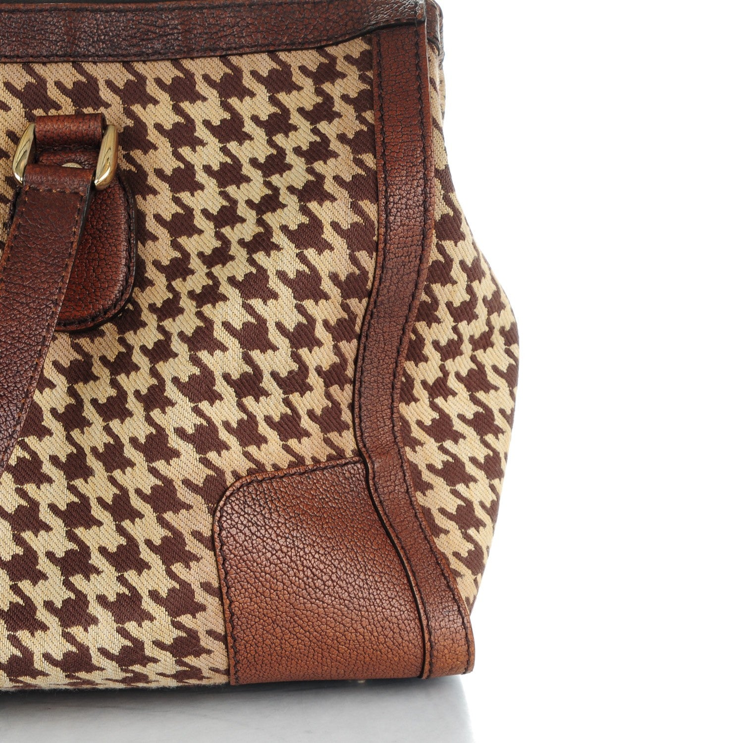 Gucci Fabric Pied De Poule Medium Seventies Web Boston Brown 8 of 9