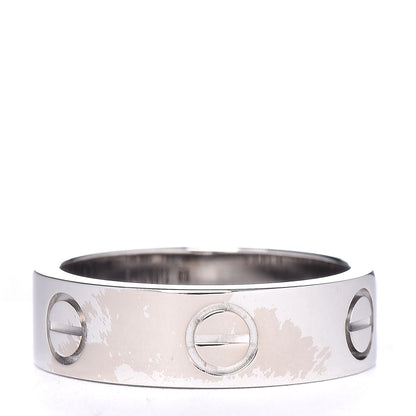 Cartier 18K White Gold 5.5mm LOVE Ring 51 5.75 4 of 5