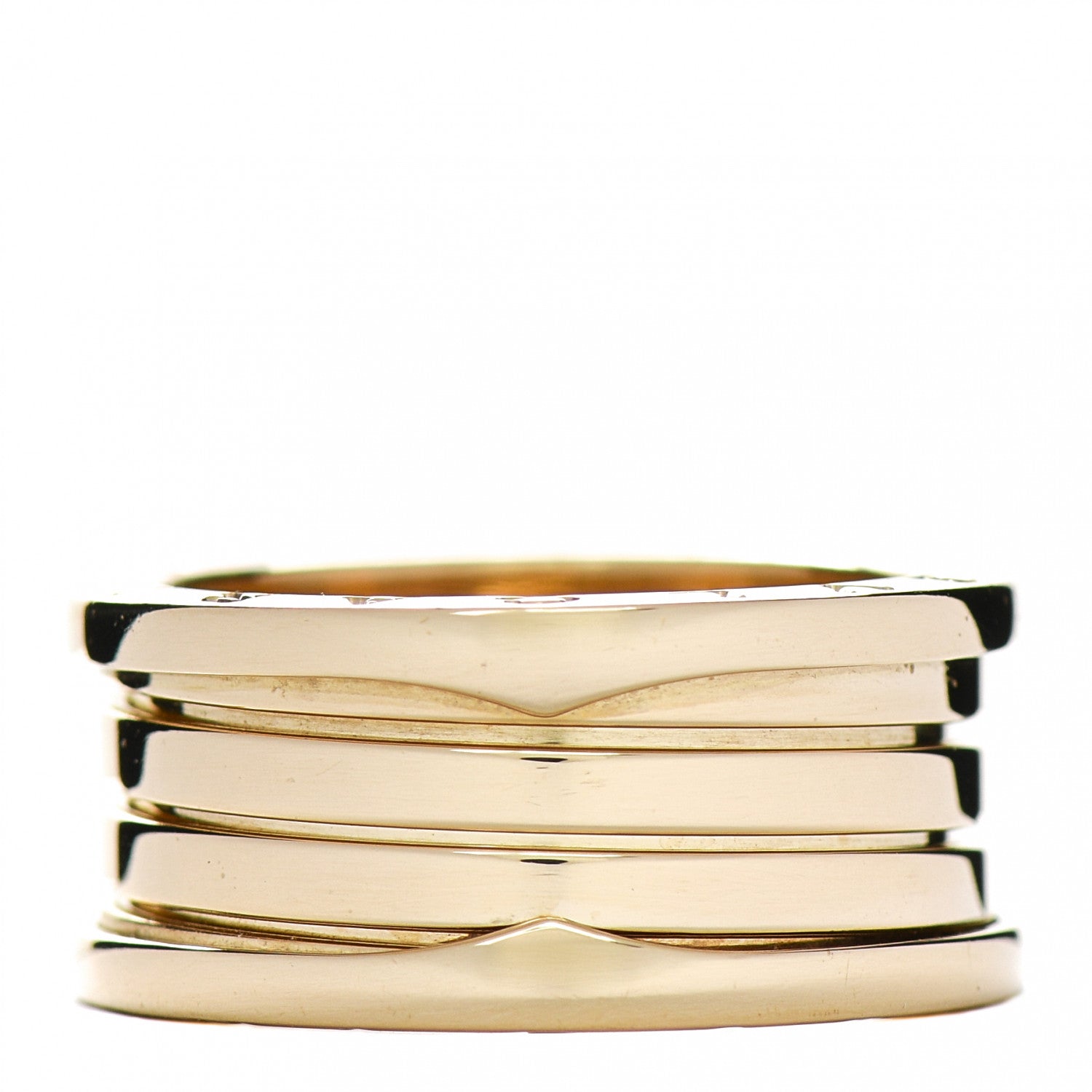 Bulgari 18K Yellow Gold B.Zero1 Four-Band Ring 59 8.75 1 of 5