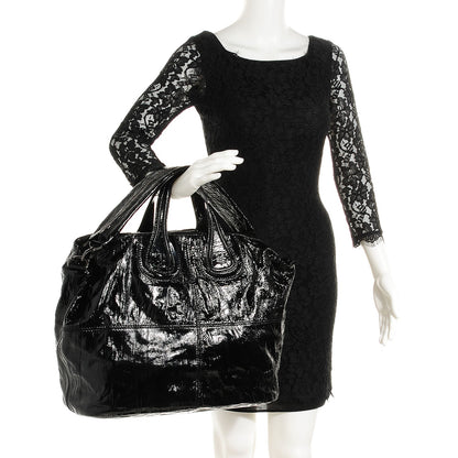 Givenchy Crinkled Patent Large Nightingale Black 2 of 7
