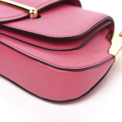 Prada Saffiano Lux Sidonie Shoulder Bag Ibisco 8 of 8