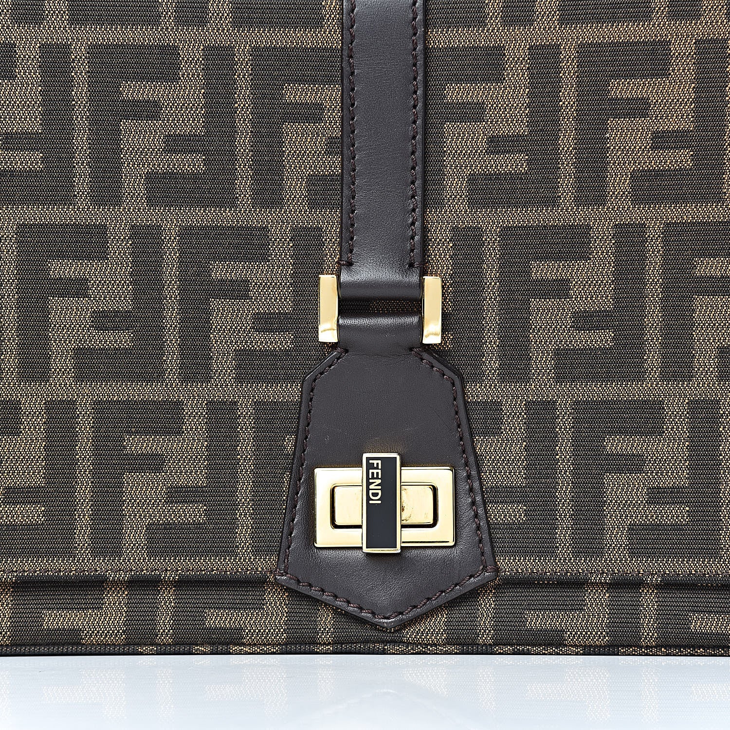 Fendi Zucca Vitello Classico No.1 Satchel Tobacco Moro 15 of 15