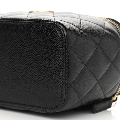 Chanel Shiny Caviar Quilted Pick Me Up Vanity Case Black 11 of 12