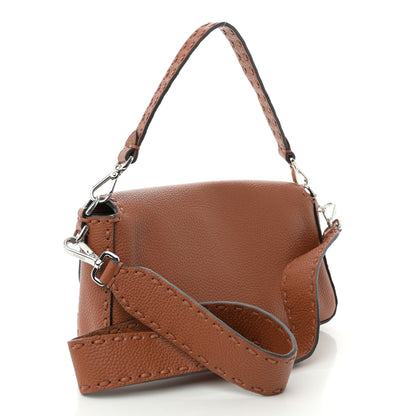 Fendi Cuoio Roma Sellerissima Nappa Sintetica Tape Stitch Baguette Brandy 3 of 11