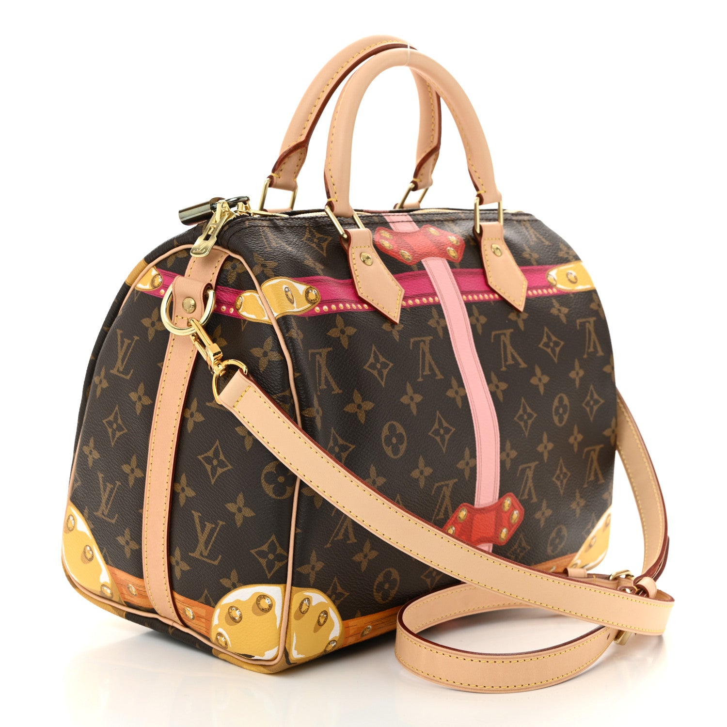 Louis Vuitton Monogram Summer Trunks Speedy Bandouliere 30 3 of 11