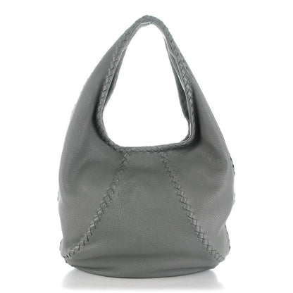 Bottega Veneta Cervo Deerskin Large Hobo Nero Light Grey 1 of 8