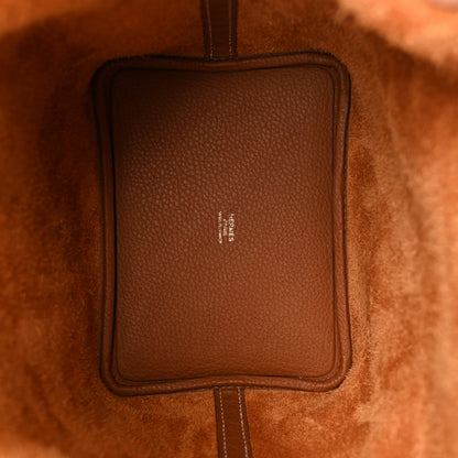 Hermes Taurillon Clemence Picotin Lock 18 PM Gold 4 of 10