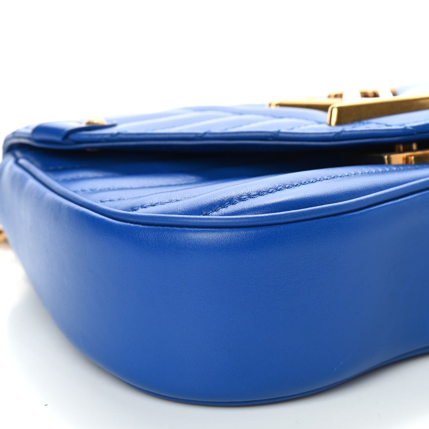 Calfskin New Wave Chain PM Blue Neon