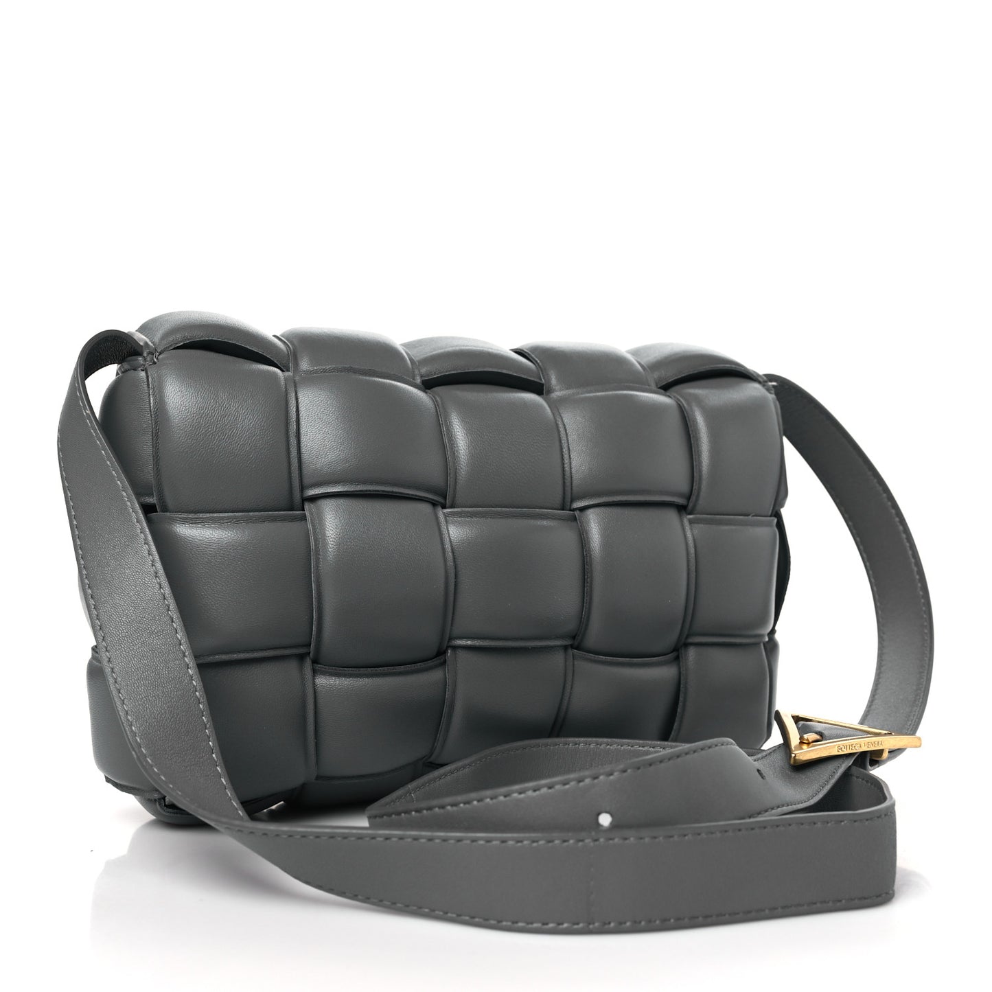 Nappa Maxi Intrecciato Padded Cassette Crossbody Bag Thunder