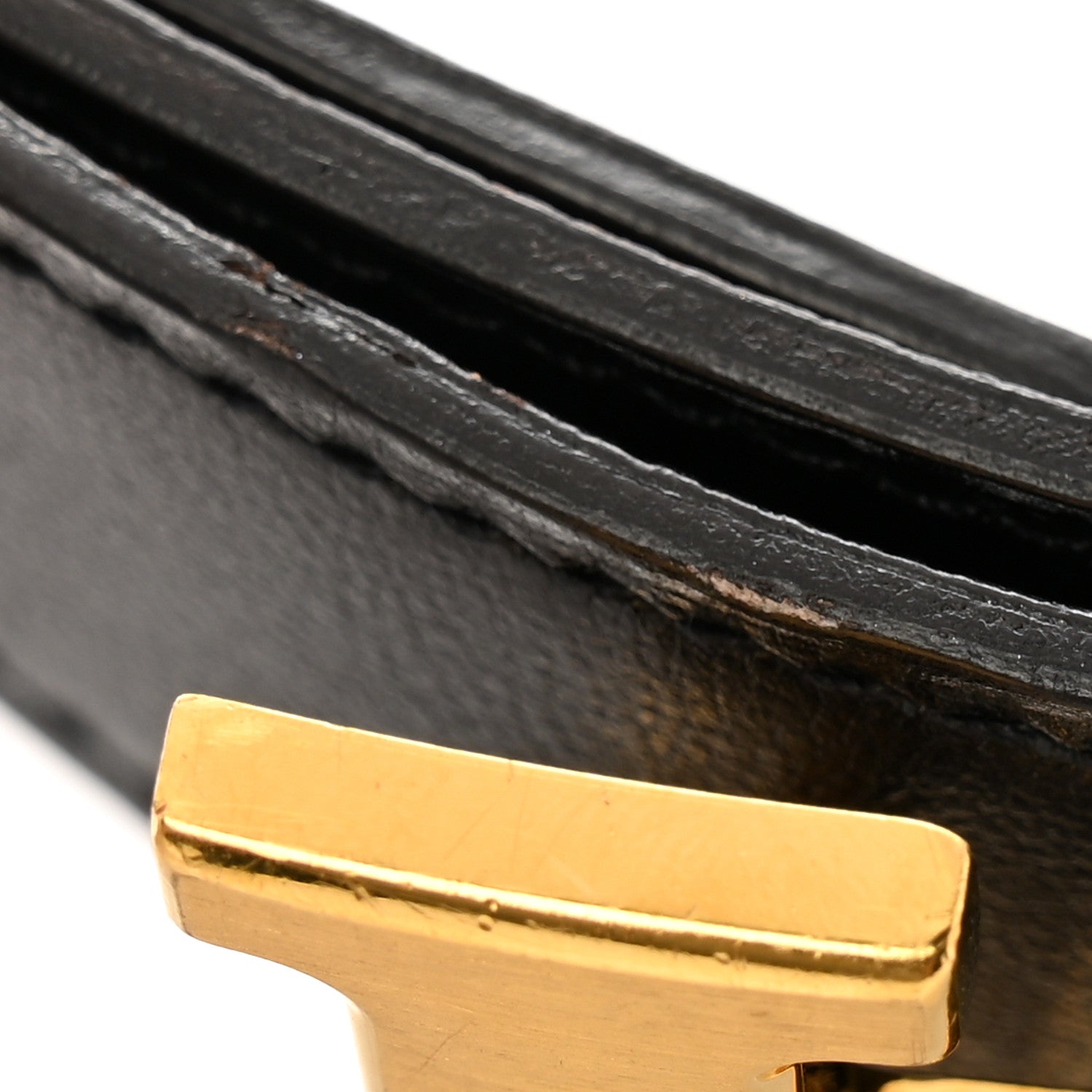 Hermes Box Togo 32mm H Belt 80 32 Black Gold 7 of 8