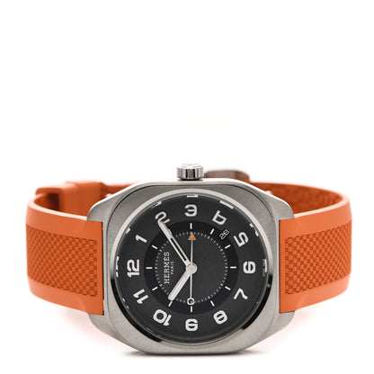 Hermes Titanium Rubber 39mm H08 Automatic Watch Orange 2 of 5