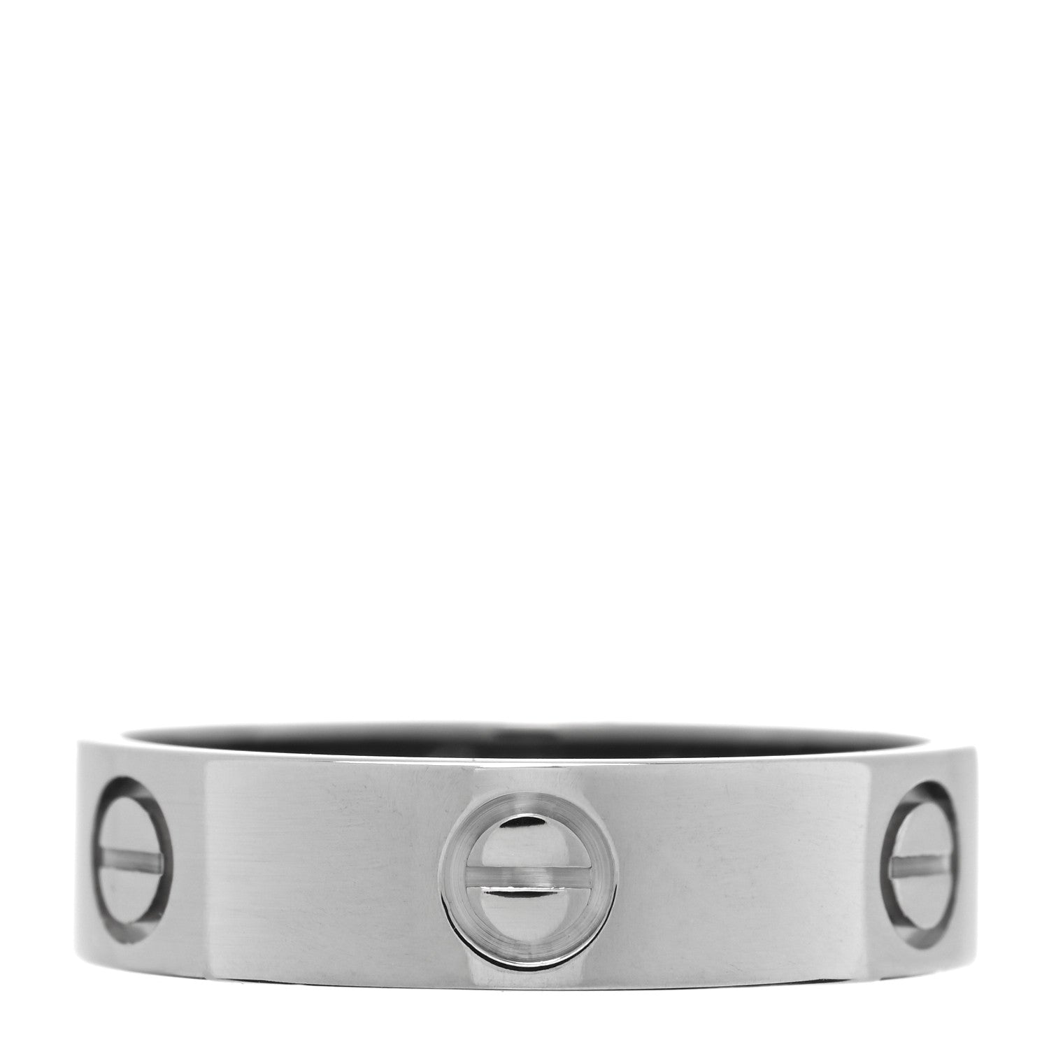 Cartier 18K White Gold 5.5mm LOVE Ring 61 9.5 1 of 5