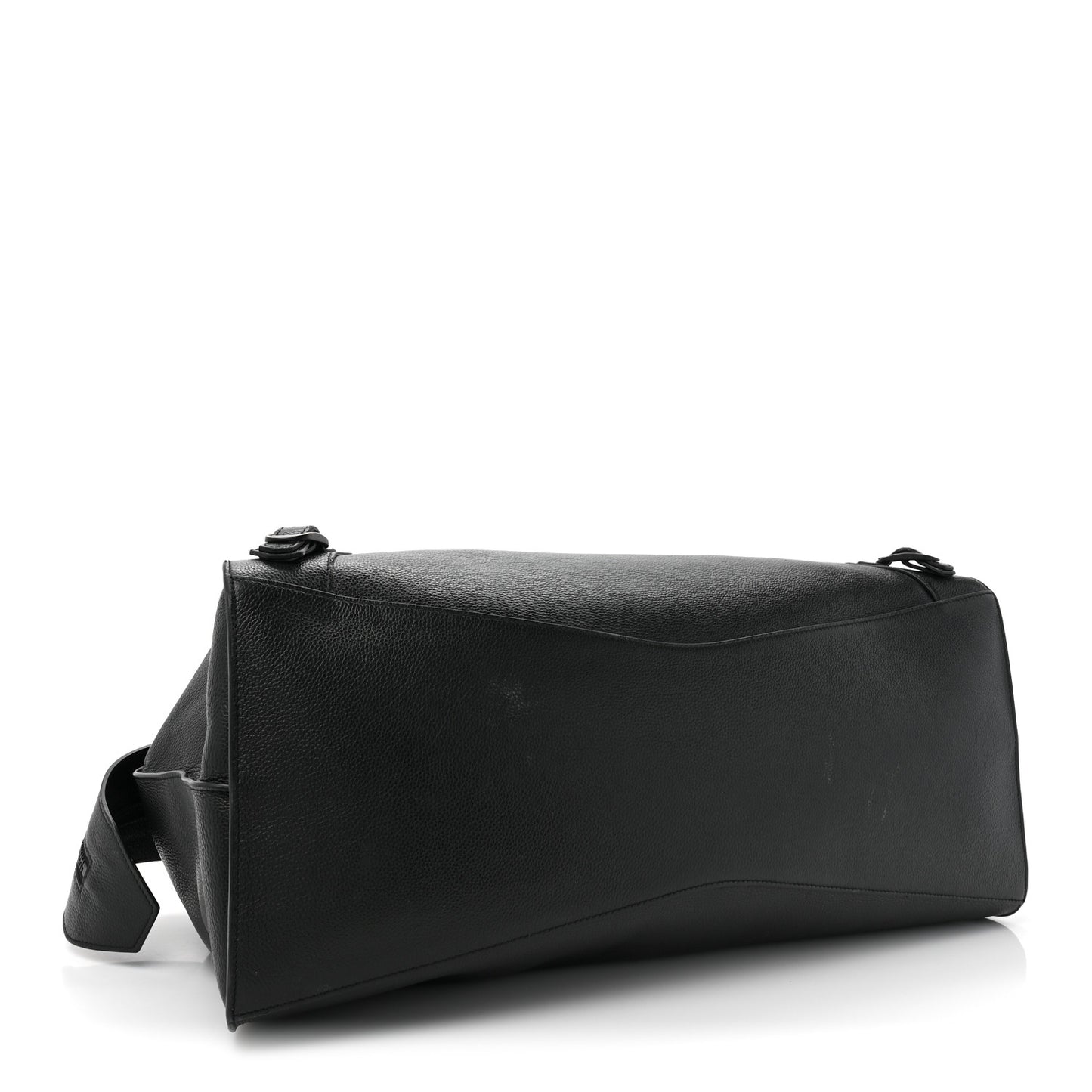 Grained Calfskin Neo Classic Black Hardware Large Top Handle Bag Black