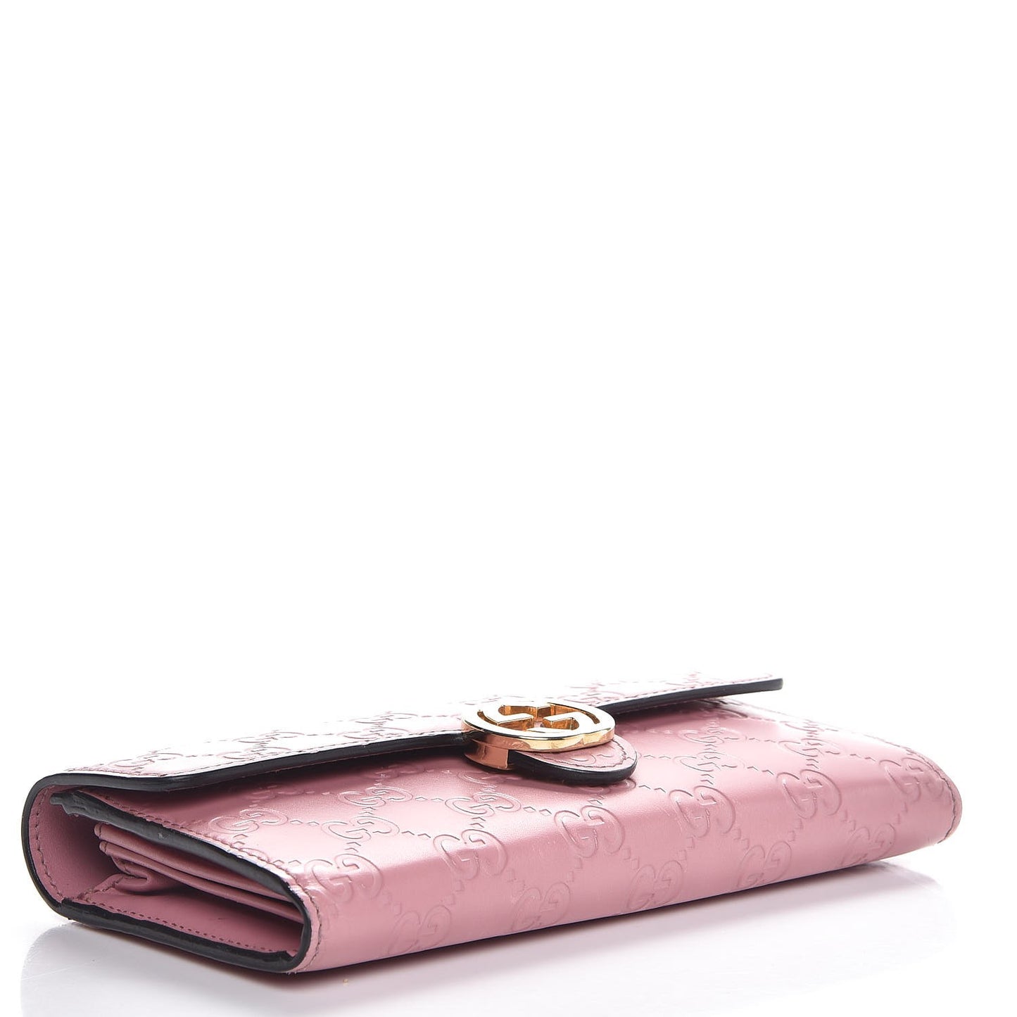 Guccissima Signature Icon Continental Wallet Carmine Rose
