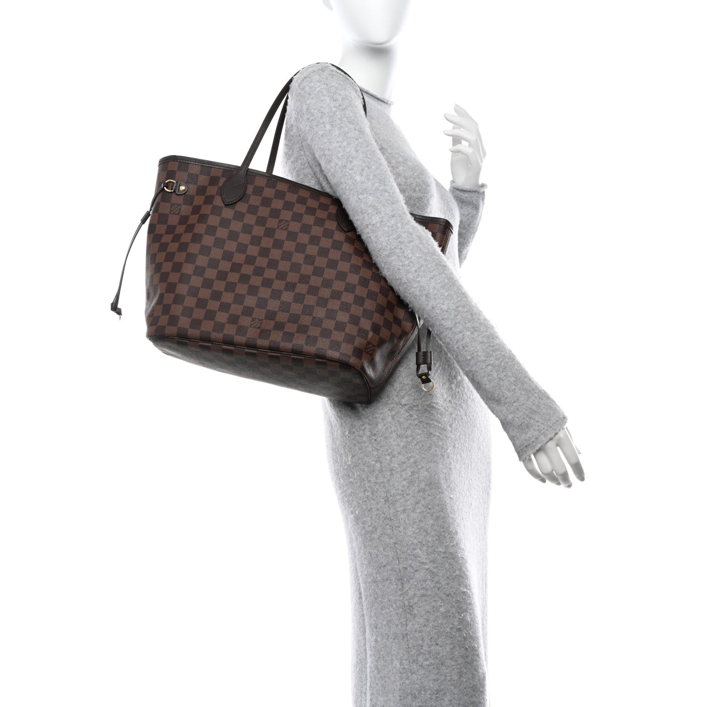 Damier Ebene Neo Neverfull MM Rose Ballerine