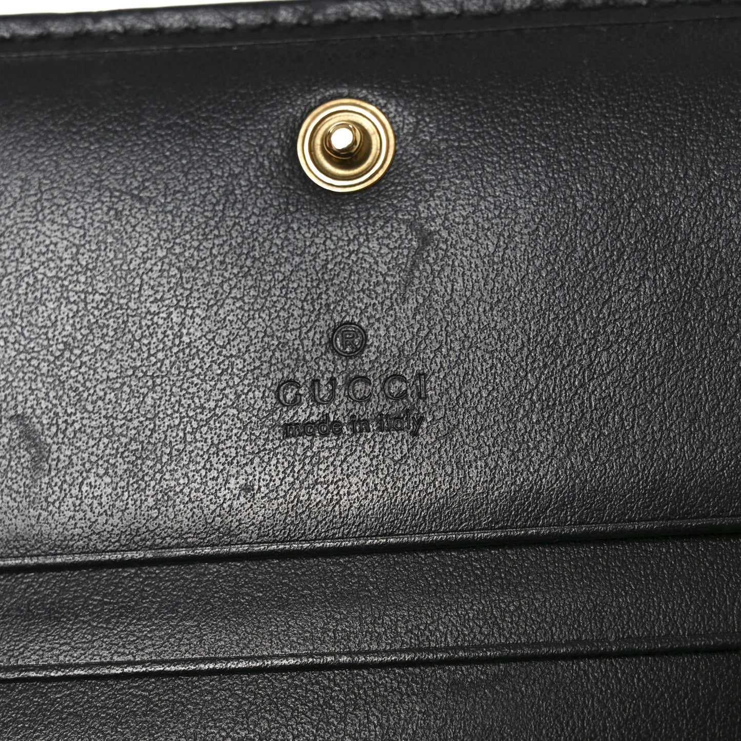 Calfskin Matelasse GG Marmont Card Case Wallet Black