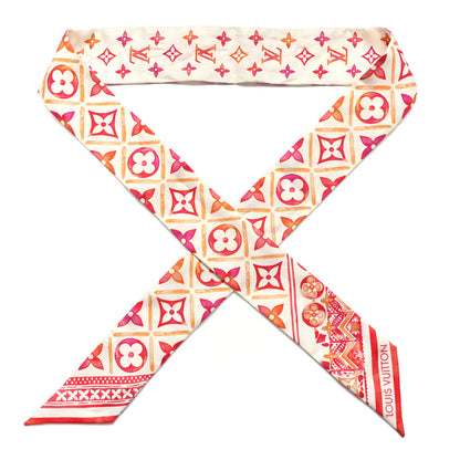 Louis Vuitton Silk Monogram LV Tiles BB Bandeau Coral 1 of 6