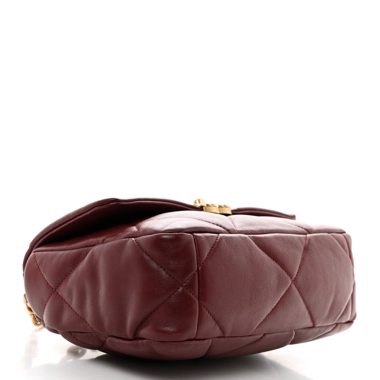 Lambskin Quilted Medium Chanel 19 Flap Marron