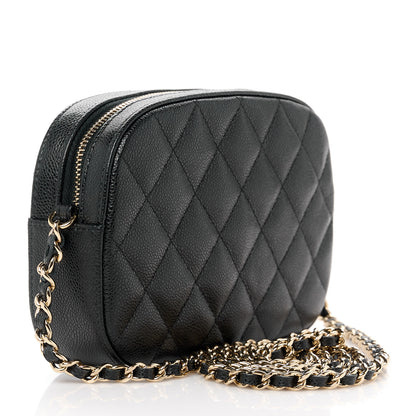 Chanel Caviar Quilted Chain Camera Bag Black 3 of 11