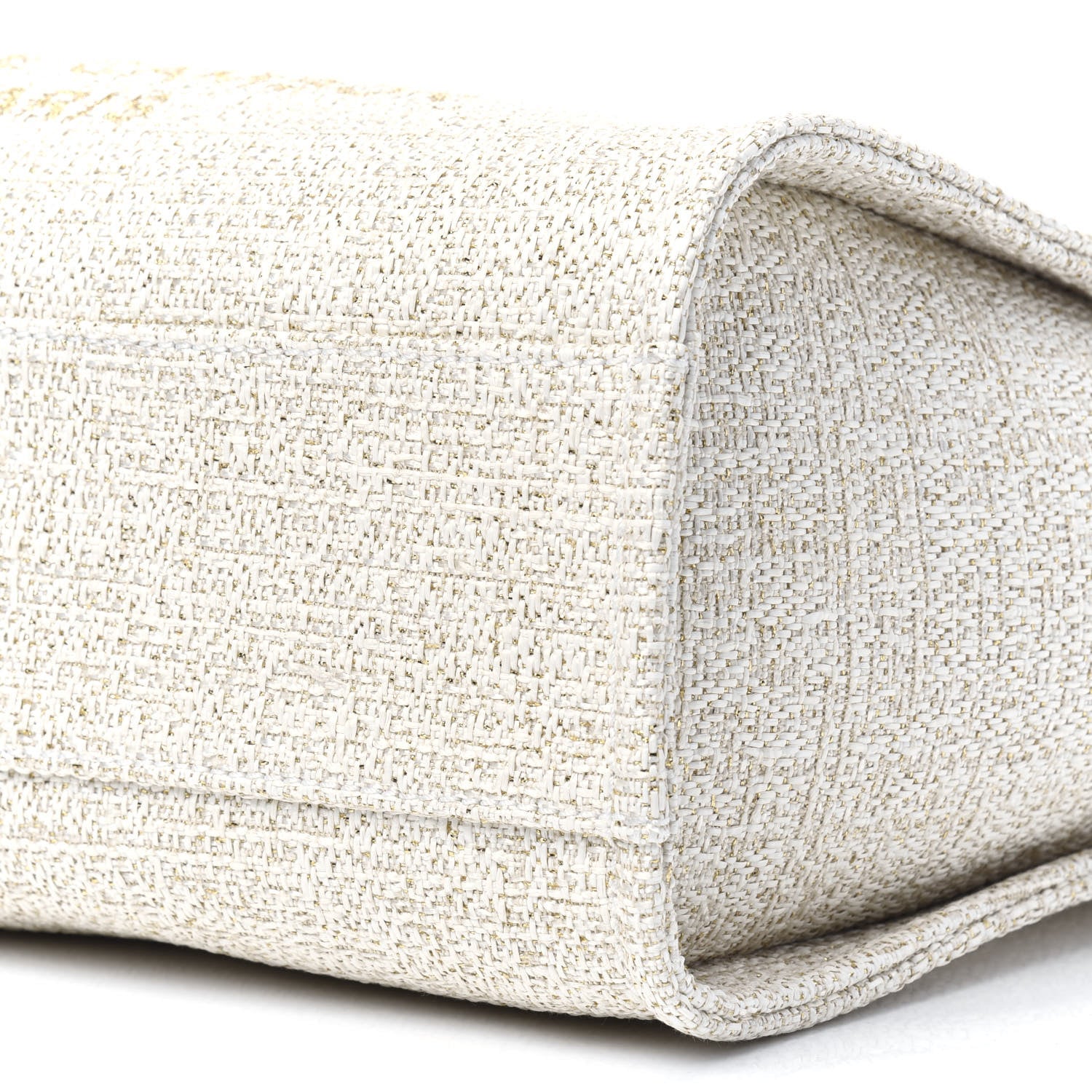 Chanel Lurex Boucle Small Deauville Tote Ivory 9 of 10