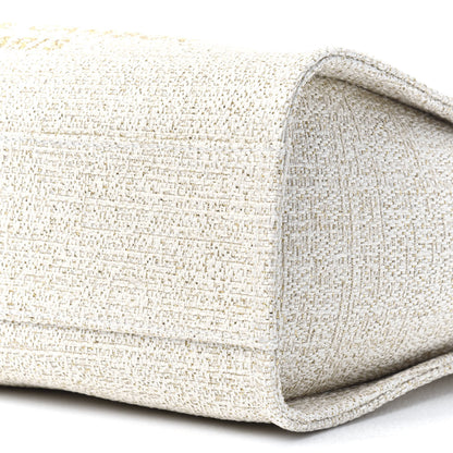 Chanel Lurex Boucle Small Deauville Tote Ivory 9 of 10