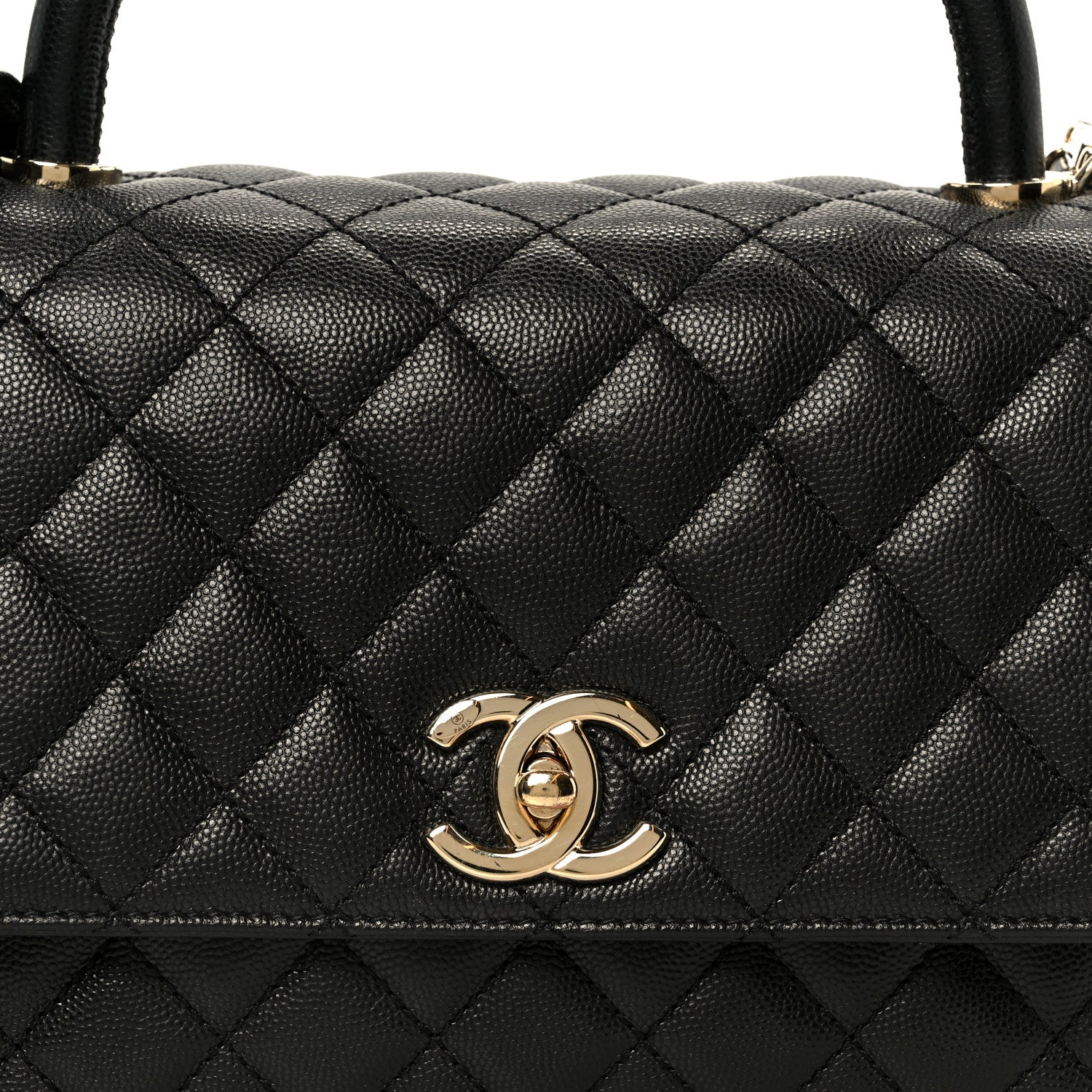 Chanel Caviar Quilted Small Coco Handle Flap Black 9 of 11