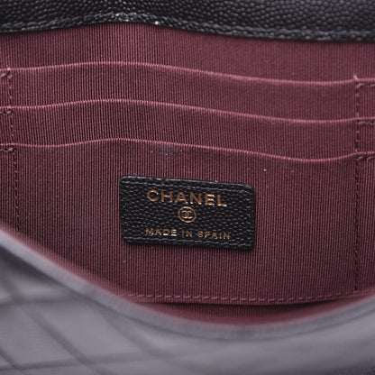 Chanel Caviar Quilted Square Flap Clutch Black 9 of 13