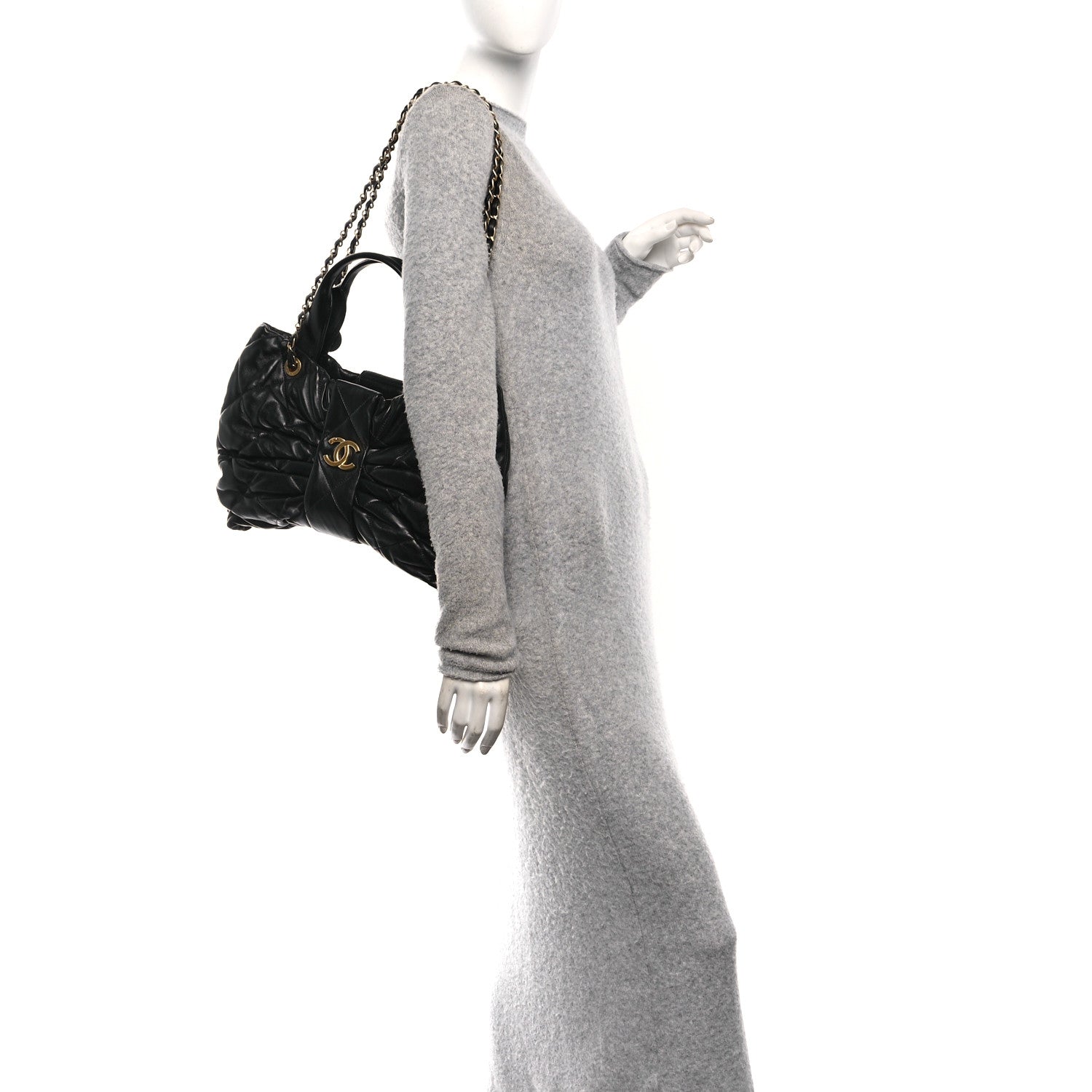 Chanel Lambskin Quilted Bow Bag Black 2 of 10