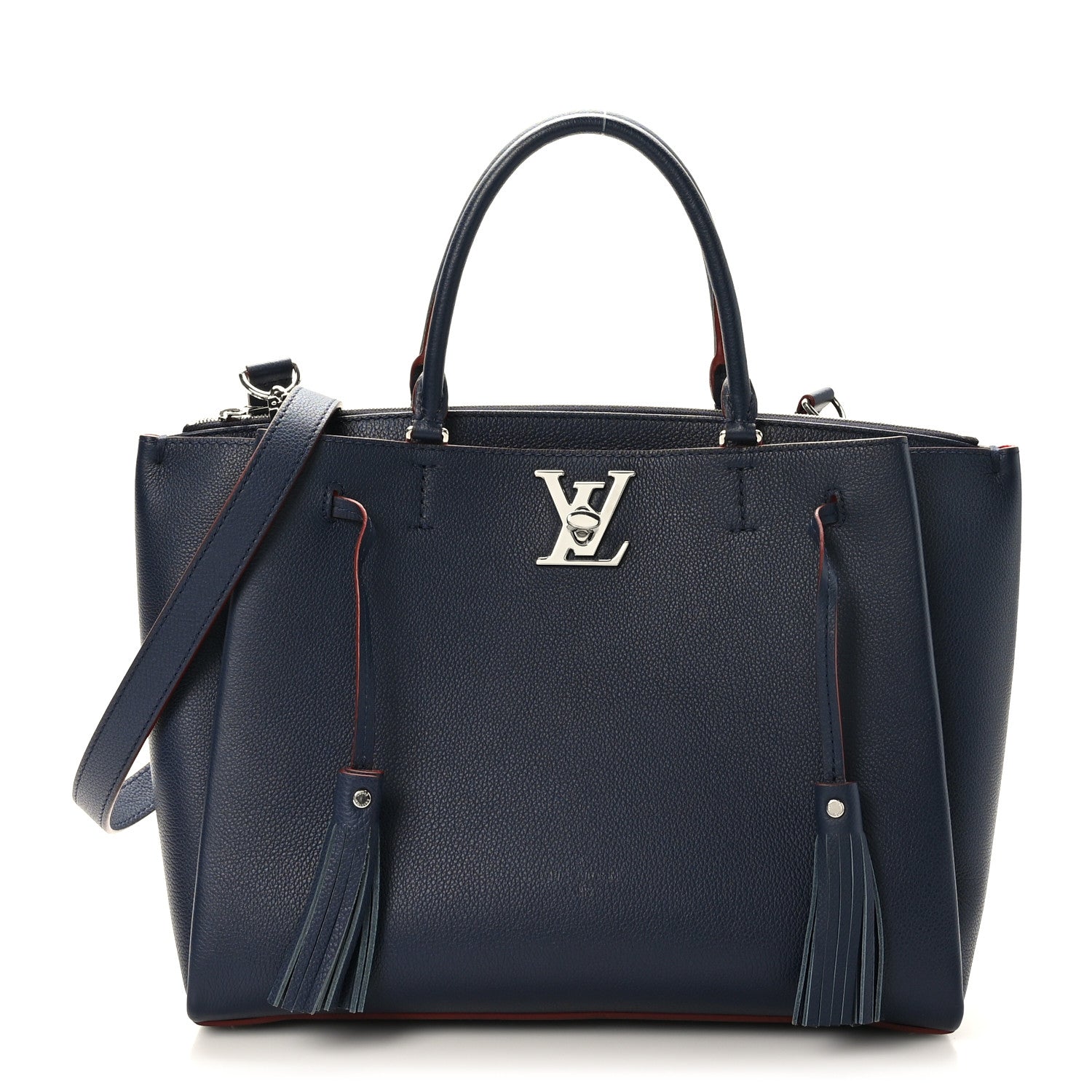 Louis Vuitton Calfskin Lockmeto Marine Rouge 1 of 10