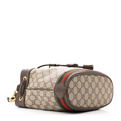 Gucci GG Supreme Monogram Web Small Ophidia Bucket Bag Brown 4 of 12