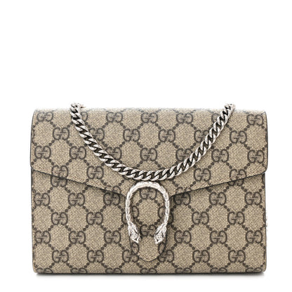 Gucci GG Supreme Monogram Mini Dionysus Chain Wallet Beige Taupe 1 of 16