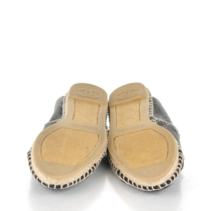 Chanel Toile CC Espadrilles 36 Grey Black 5 of 7