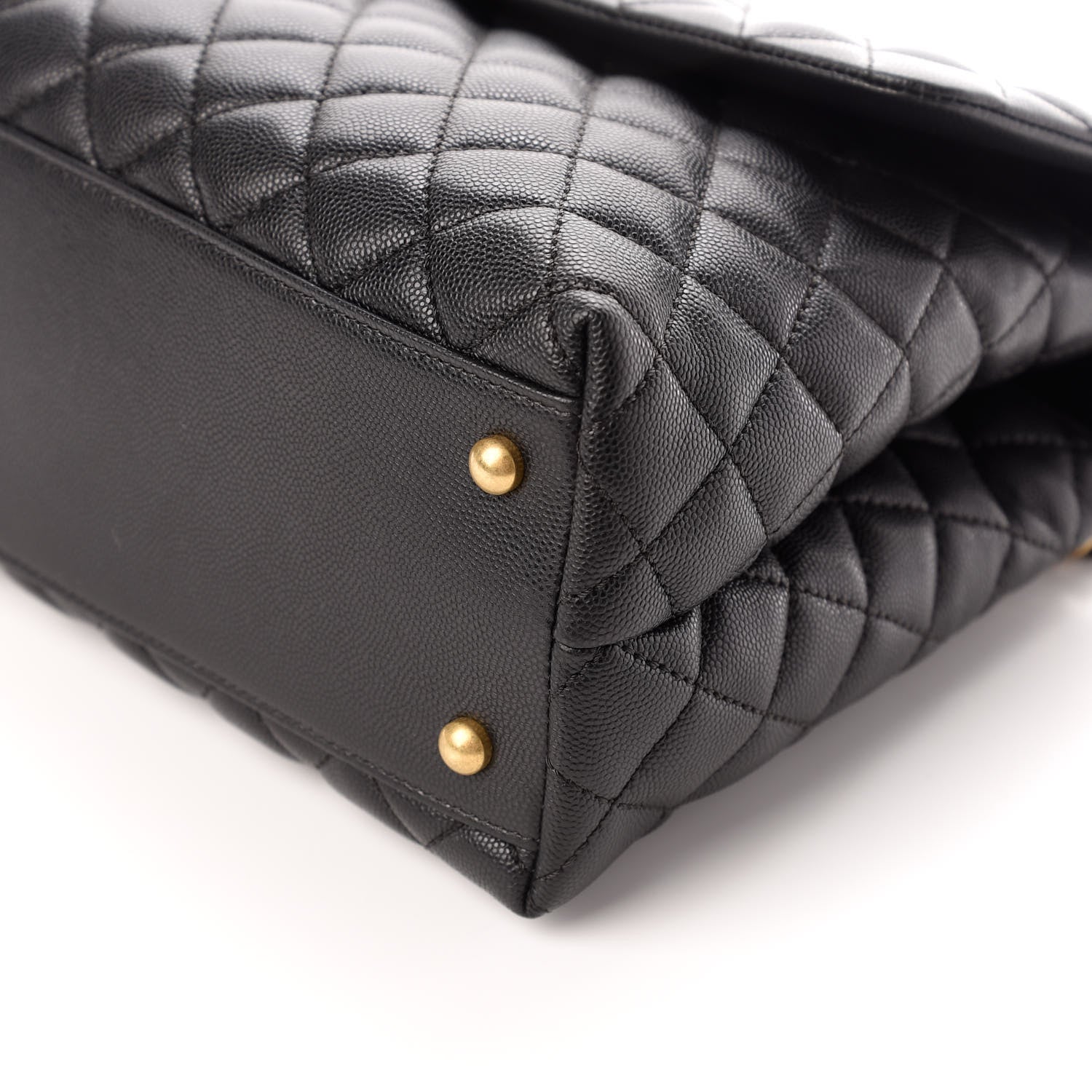 Chanel Caviar Quilted Medium Coco Handle Flap Black 10 of 10