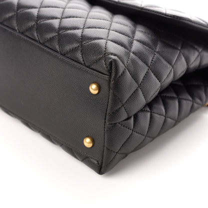 Chanel Caviar Quilted Medium Coco Handle Flap Black 10 of 10