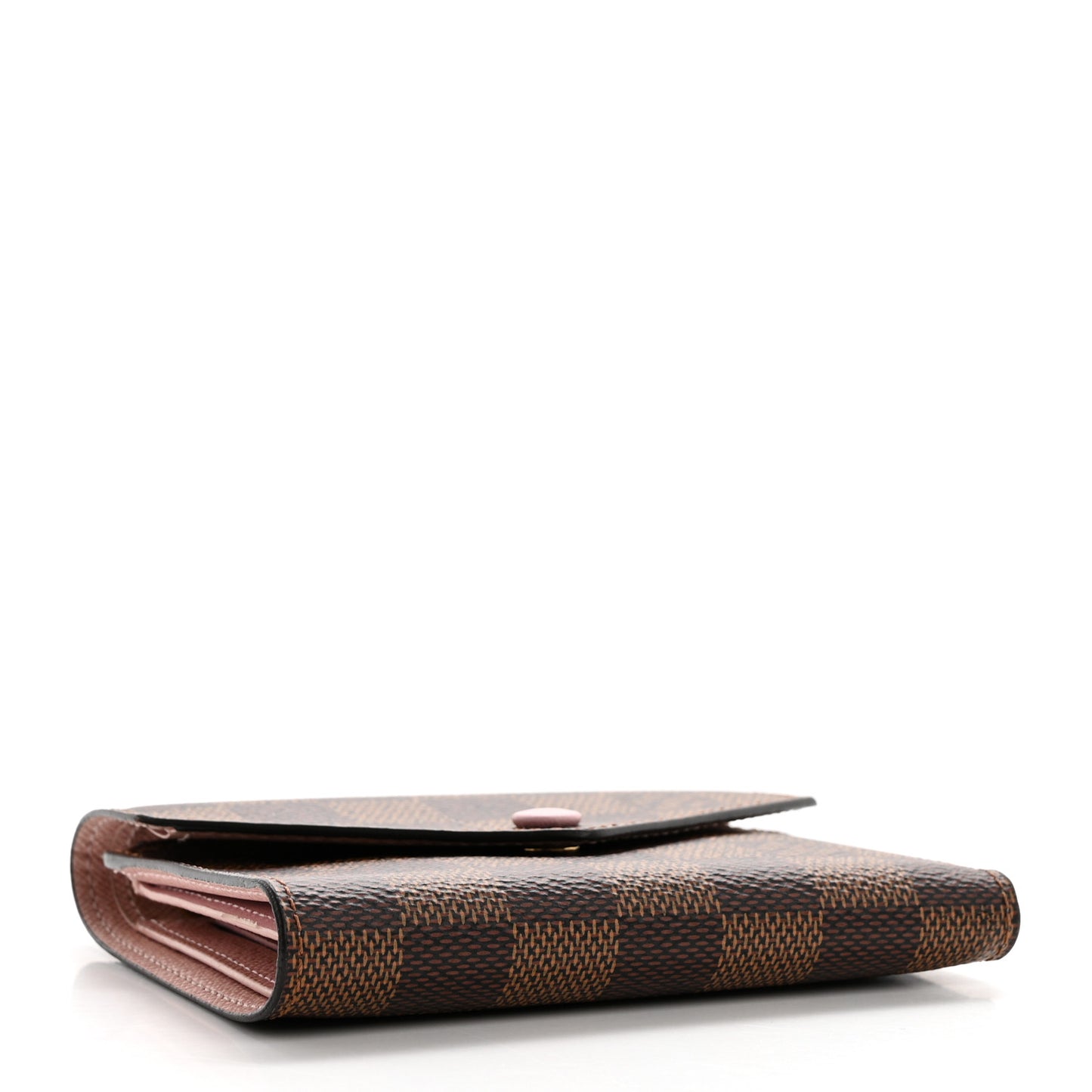 Damier Ebene Victorine Wallet Rose Ballerine